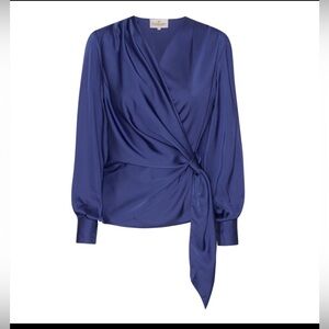 NWT Karmamia Copenhagen Ines Blouse – Midnight Blue sz L